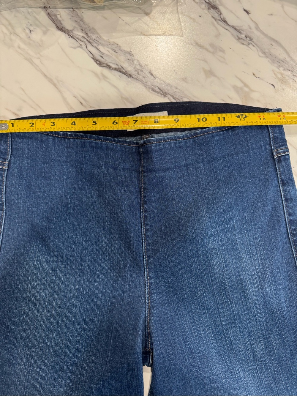 Jessica Simpsom Women's Size 28 Pull-on Flare Jeans Blue Denim Stretch High Rise - Picture 9 of 16